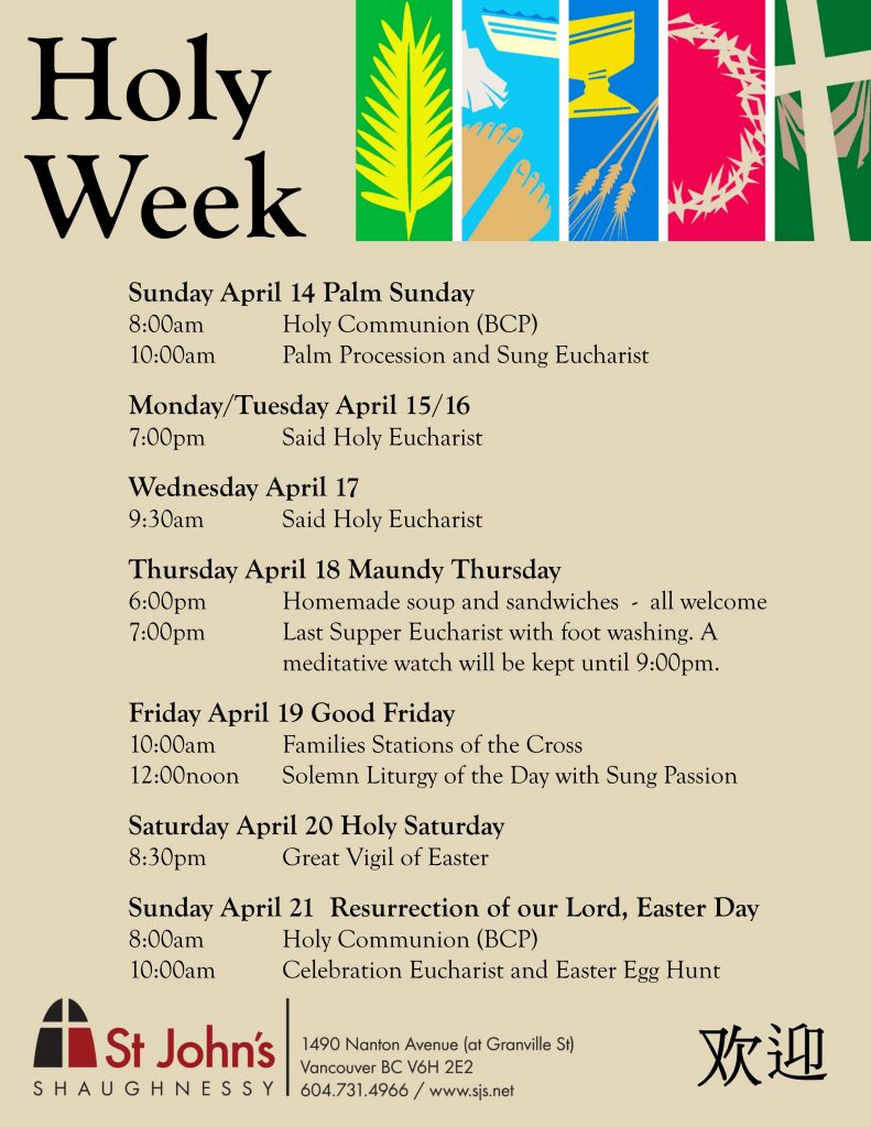 201904 Holy Week 8.5 x 11 – St John's Shaughnessy